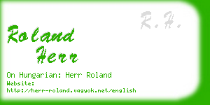 roland herr business card